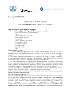 Regulament protectia datelor